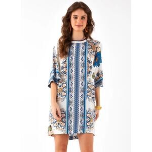 NEW Farm Rio Tee Dress Blue White